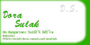 dora sulak business card